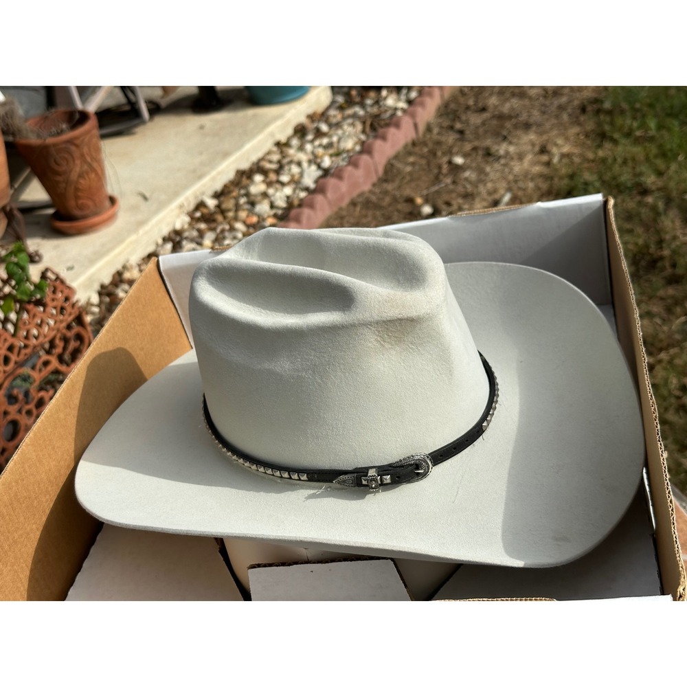 Resistol 4X Beaver Felt Cowboy Hat Silver Belly Western Cattleman Made in USA